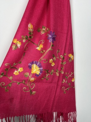 Pashmina <br/> blomstret tørklæde