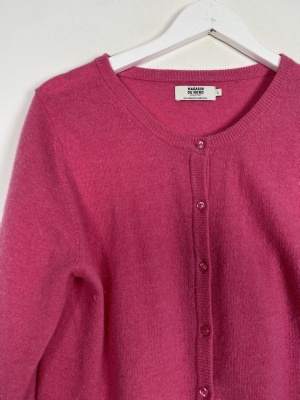 Magasin Du Nord str. L <br/> pink cardigan i uld