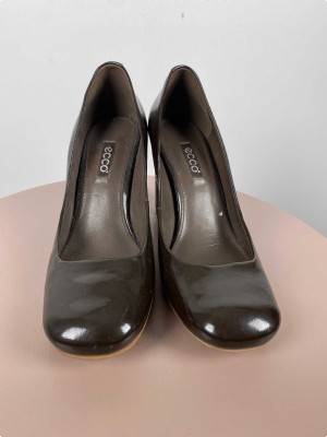 Ecco str. 39 <br/>mørkebrune pumps