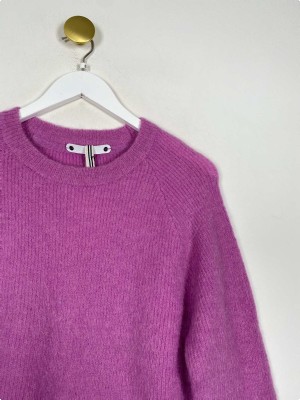 Co Couture str. S <br/> lys lilla mohair strikbluse