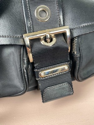 Prada buckle shoulderbag black