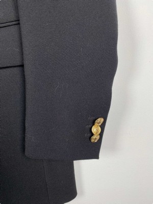 H&M str. L <br/> sort blazer med dobbeltradet knapper