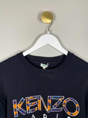 Kenzo <br/> navy sweatshirt med logo