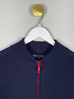 Clipper str M <br/> strik cardigan navy