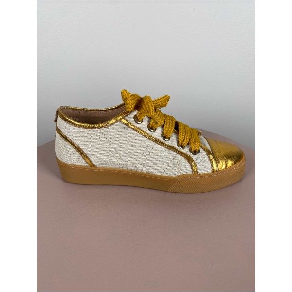 Twinset str. 37 <br/> sneakers med "guld"detaljer