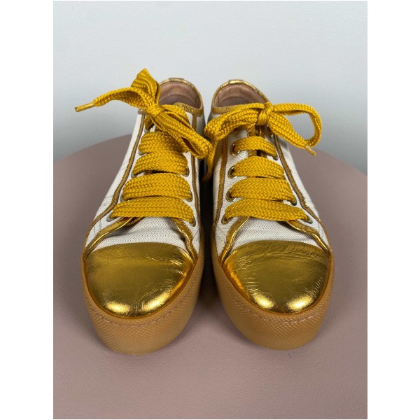 Twinset str. 37 <br/> sneakers med "guld"detaljer - Image 2