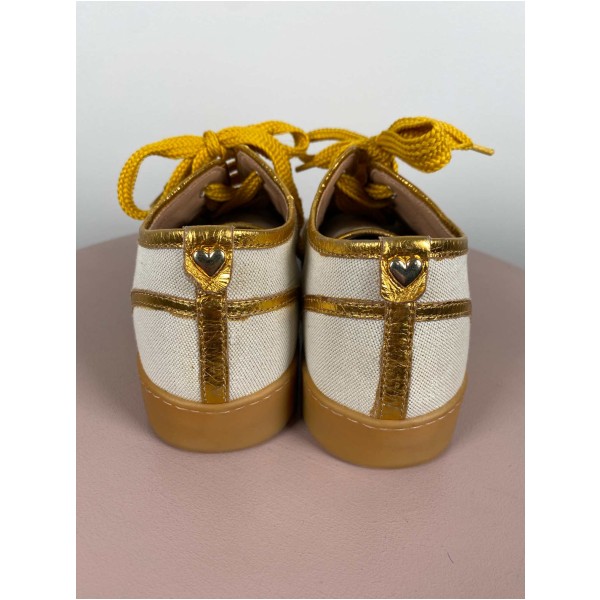 Twinset str. 37 <br/> sneakers med "guld"detaljer - Image 5