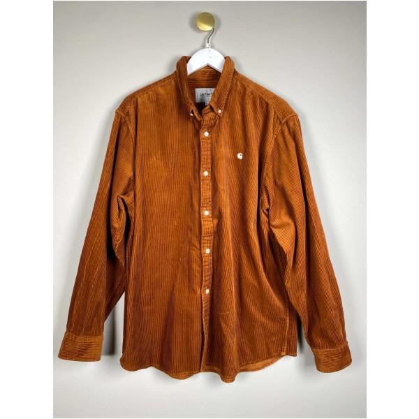 Carhartt str. XL <br/>fløjlsskjorte, brændt orange