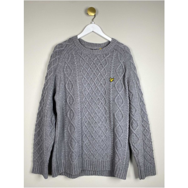 Lyle Scott str. XL <br/>grå strik