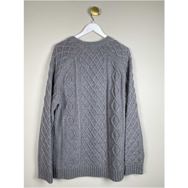 Lyle Scott str. XL <br/>grå strik - Image 3