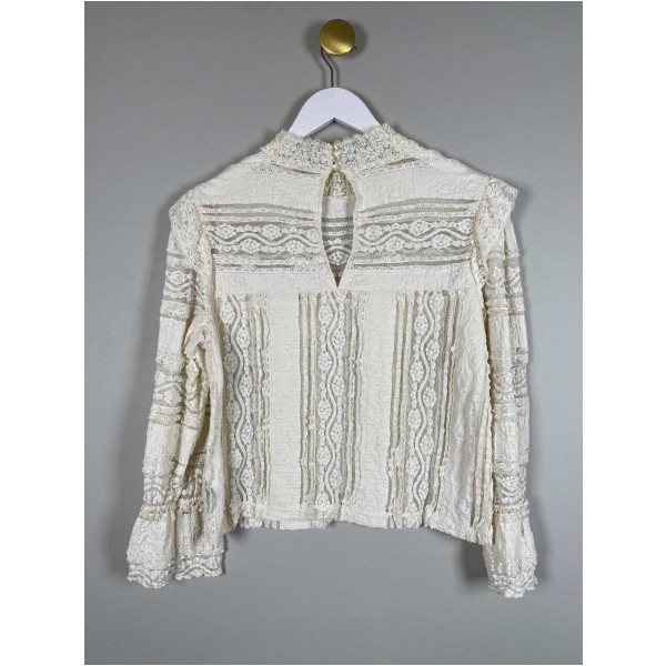 H&M str. 40 <br/> hvid blondebluse - Image 3