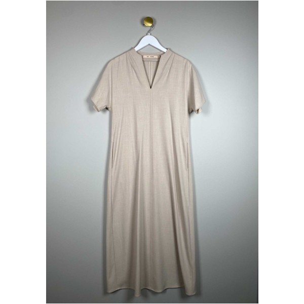 Rue de Femme str. XS <br/> lang beige kjole