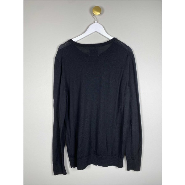 Samsøe & Samsøe str. XL <br/> sort tynd strikbluse - Image 3