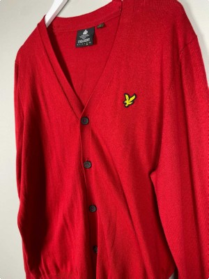 Lyle & Scott str. XL <br/>rød cardigan