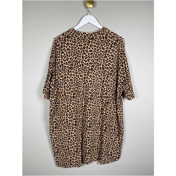 Cocouture str. L <br/> leopardmønstret tunikaskjorte - Image 3