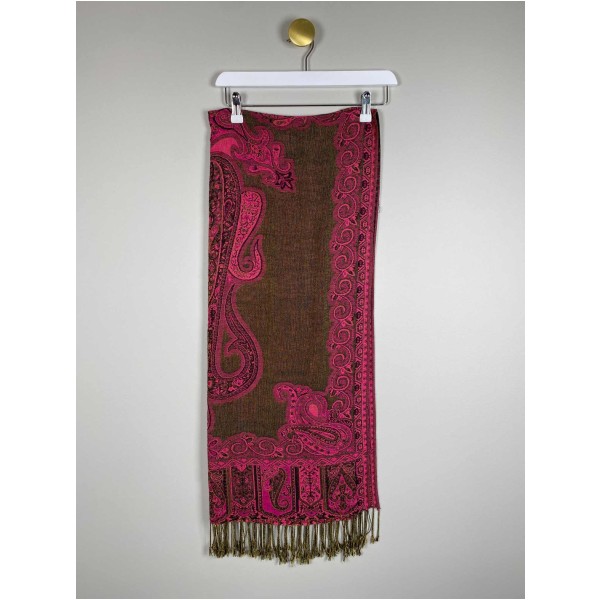 Pashmina <br/> i pink og grå