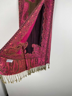 Pashmina <br/> i pink og grå