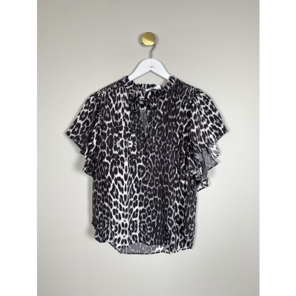 Co'Couture str. S <br/> bluse i leopardprint