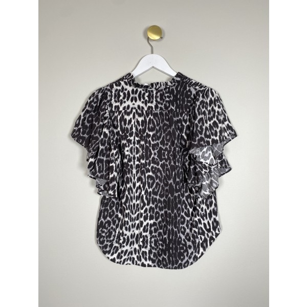 Co'Couture str. S <br/> bluse i leopardprint - Image 3