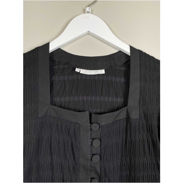 Rayure str. S <br/> sort skjortebluse - Image 4