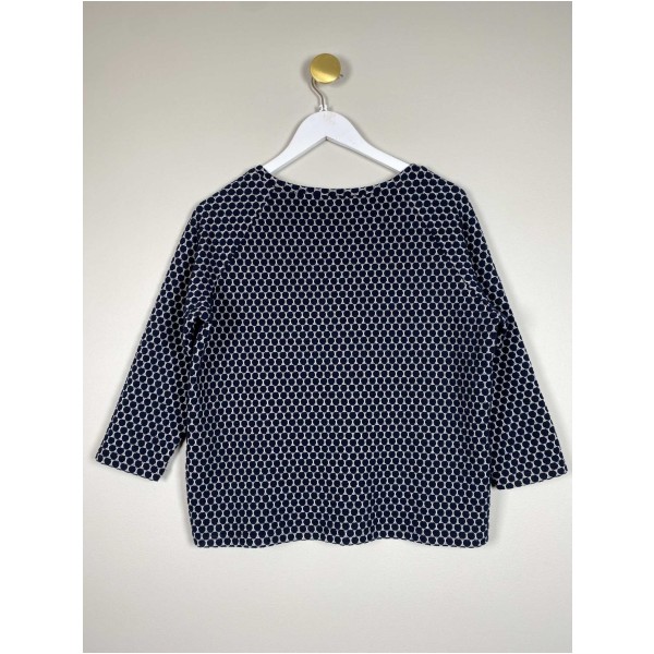 Gerry Weber str. 40 <br/> sortprikket bluse - Image 3