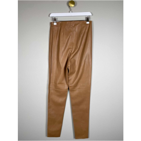 Zara Str. M <br/> PU Leggings, camel. - Image 3