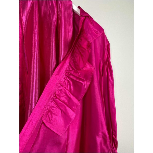 Ivan Grundahl str. 38 <br/> pink bluse med bindebånd - Image 4