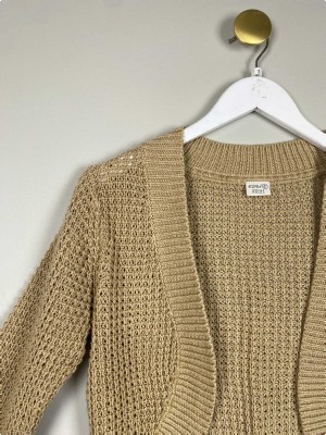 Esprit str. S <br/> strikket cardigan, sand