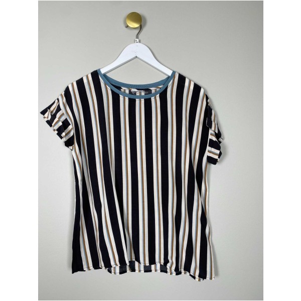 Karen by Simonsen str. M <br/> stribet t-shirt