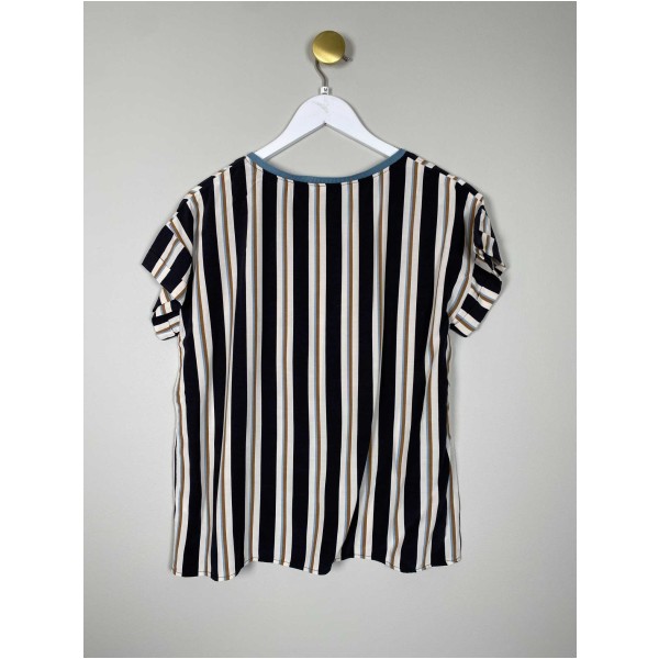 Karen by Simonsen str. M <br/> stribet t-shirt - Image 2