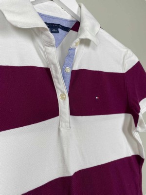 Tommy Hilfiger str. M <br/> stribet polo