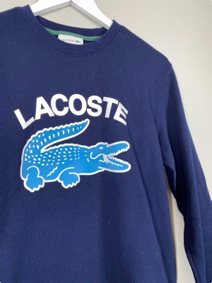 Lacoste str. M <br/> mørkeblå sweatshirt