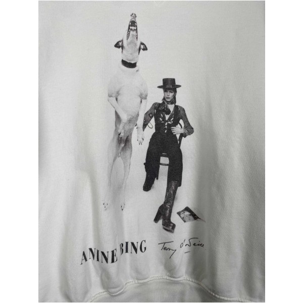 Anine Bing str. S <br/> hvid sweatshirt med print - Image 2