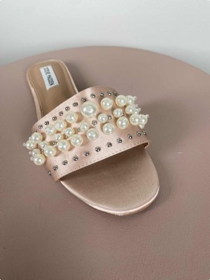 Steve Madden Str. 39 <br/> Sandaler med perler, rosa.