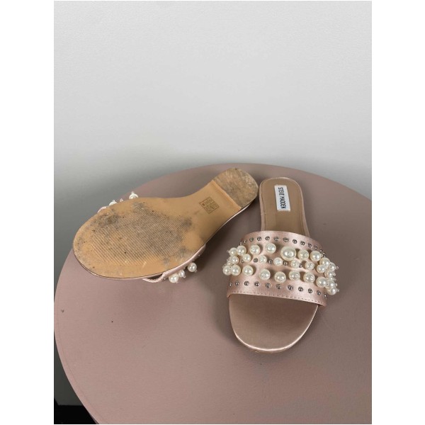 Steve Madden Str. 39 <br/> Sandaler med perler, rosa. - Image 5