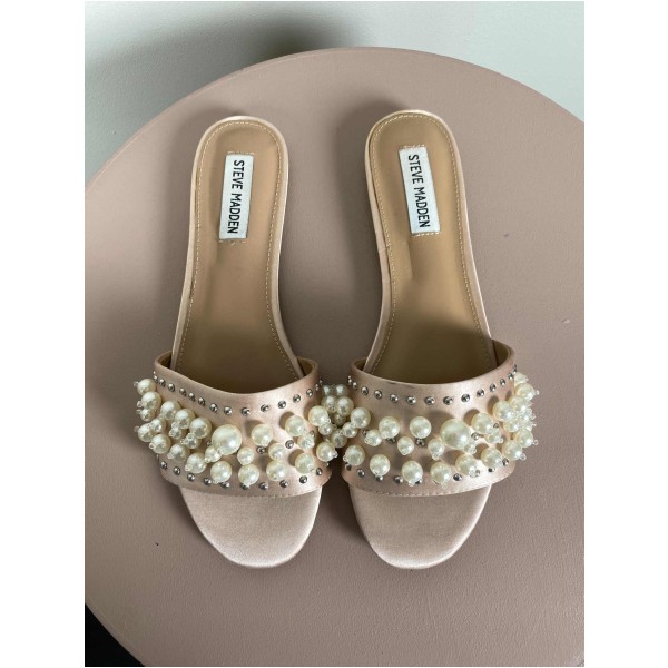 Steve Madden Str. 39 <br/> Sandaler med perler, rosa. - Image 4