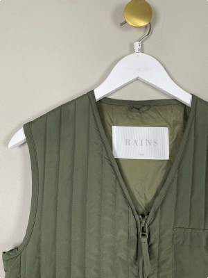 Rains str. XS/S <br/> grøn vest