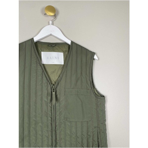 Rains str. XS/S <br/> grøn vest - Image 4