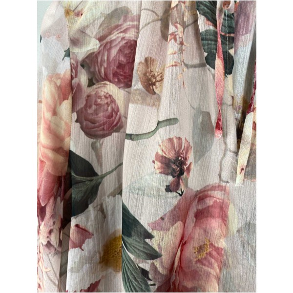 H&M STr. M <br/> Bluse med blomster, rosa. - Image 4