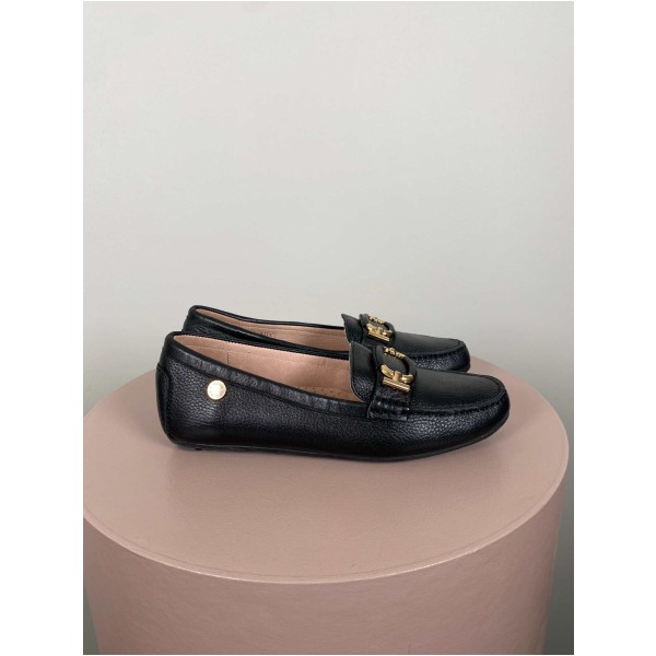 Novita str. 40 <br/> sorte loafers med spændedetalje - Image 2