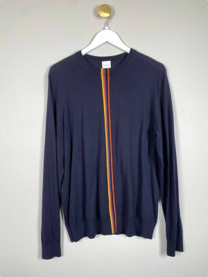 Paul Smith Str. L <br/> Strik med strib i midten.