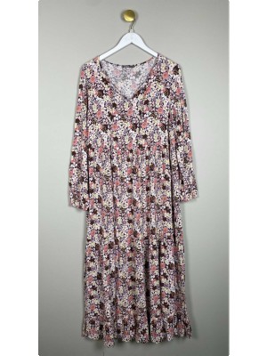 Only str. XL <br/> blomstret kjole