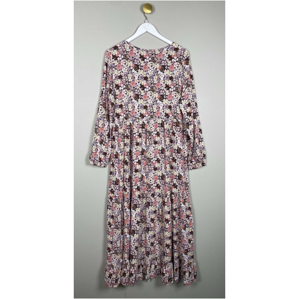 Only str. XL <br/> blomstret kjole - Image 3
