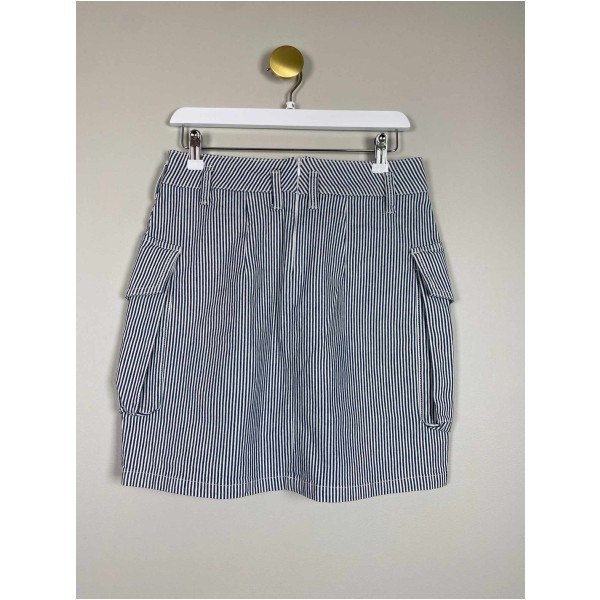 Magasin Str. M <br/>  Stribet denim nederdel. - Image 3