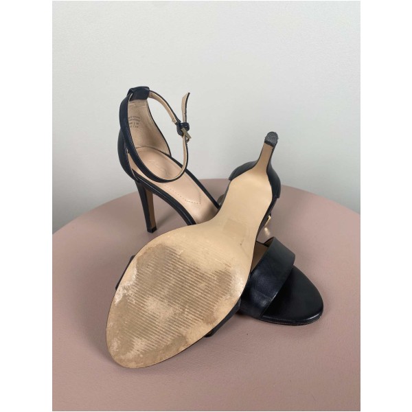 Aldo str. 38,5 <br/>sort stilet med ankelrem - Image 3