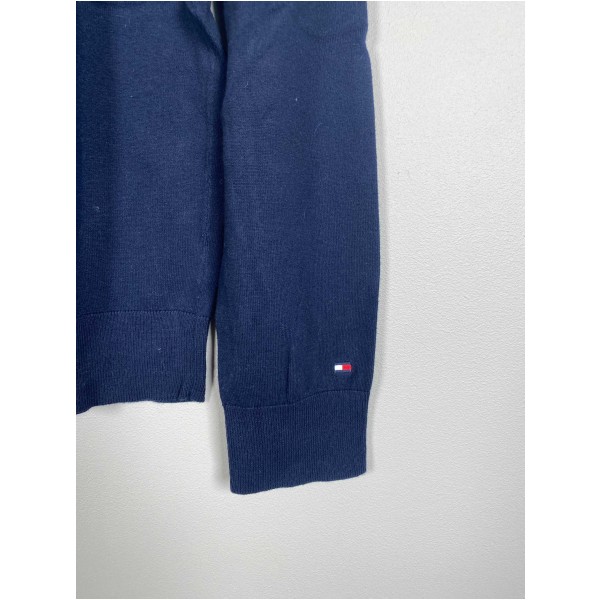 Tommy Hilfiger Str. L <br/> Strikbluse, mørkeblå. - Image 2