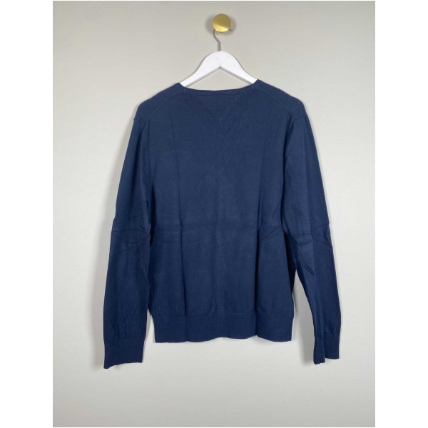 Tommy Hilfiger Str. L <br/> Strikbluse, mørkeblå. - Image 3