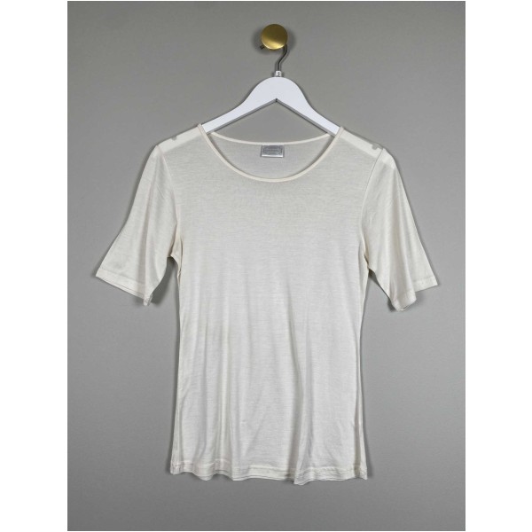 Lady Avenue Str. S <br/> T-shirt, råhvid.