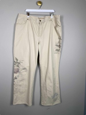 Ralph Lauren str. 52 <br/> beige jeans med print