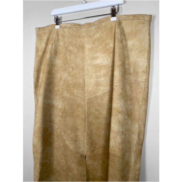Liva by Danwear str. 52 <br/> lysbrun ruskindsnederdel - Image 2